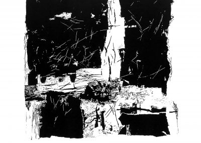 Last Supper / linocut on paper / 38 × 41 cm / 2004