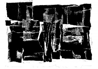Gap / linocut on paper / 60 × 80 cm / 2005