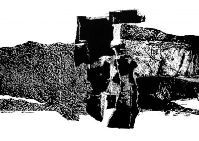 Erosion / linocut on paper / 70 × 100 cm / 2006