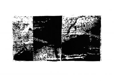 Pearl Harbour / linocut on paper / 20,5 × 40 cm / 2006